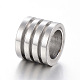 304 Stainless Steel Grooved Beads STAS-E425-027B-3