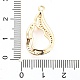 Montatura cabochon pendente con micro pavé di zirconi chiari in ottone KK-Q794-02A-G-3