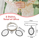SUPERFINDINGS 2 Styles 2Pcs Bouquet Charms for Wedding Oval Blank Brooches Pins Imitation Pearl Wedding Bouquet Picture Frame Alloy Sweater Shawl Clip Wedding Photo Charms for Bridal Engagement BJEW-FH0001-01B-2