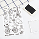 GLOBLELAND Enjoy the Ride Theme Clear Stamps Couple Travel Silicone Clear Stamp Seals for Cards Making DIY Scrapbooking Photo Journal Album Decoration DIY-WH0167-56-639-6