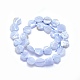 Chapelets de perles en agate avec dentelle bleue naturelle G-O170-13-2