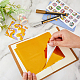 SUPERFINDINGS 100Pcs A6 Hot Foil Stamping Papers Gold Hot Foil Transfer Sheets 14.5x10.5cm Heat Transfer Foil Paper for Card Making Craftwork Scrapbooking Paper Crafts DIY-WH0043-13B-3