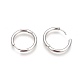 304 Stainless Steel Hoop Earrings, Manual Polishing Huggie Earrings, Stainless Steel Color, 12 Gauge, 16x2mm, Pin: 0.8mm(±0.1mm), Inner Diameter: 12mm