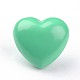 No Hole Spray Painted Brass Heart Chime Beads KK-M175-04-1