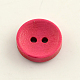 2-Hole Dyed Wooden Buttons BUTT-R031-036-2