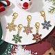 Рождественские подвесные украшения из эмали из сплава sonwflake HJEW-JM01511-2