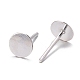 925 Sterling Silver Flat Pad  Stud Earring Findings STER-K167-045E-S-2