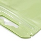 長方形のプラスチック陰陽ジップロックバッグ  再封可能な包装袋  セルフシールバッグ  薄緑  10x6x0.02cm  片側の厚さ：2.5ミル（0.065mm） ABAG-A007-02A-04-3