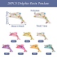 28pcs 7 couleurs pendentifs en résine transparente DIY-TA0004-59-4