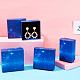 Superfindings 16pcs cajas de regalo de joyería de cartón patrón de cielo estrellado rectángulo para collares pulseras pendientes anillos regalos para mujer con esponja en el interior de 2x3.2x1.3 pulgadas CBOX-BC0001-40D-7
