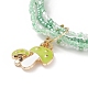 4pcs 4 perles de verre de style ensemble de bracelets multi-brins à 4 couches BJEW-JB09034-3