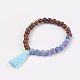 Natural Quartz(Dyed) Stretch Bracelets BJEW-JB03952-06-1