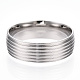 201 кольцо из нержавеющей стали с рифлением для пальцев STAS-WH0047-02S-1