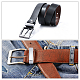 GORGECRAFT 3PCS Belt Buckle Loop Replacement Alloy Leather Belt Hardware Belts Loop Keeper for 38-39mm Belts Buckle Accessories (Platinum) DIY-GF0005-80P-6