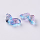 Two Tone Transparent Spray Painted Glass Beads GLAA-S190-018M-01-3
