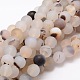 Frosted Natural Agate Round Beads Strands G-E322D-6mm-1