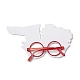 Feltro brasile carnevale occhiali cornice decorazione AJEW-G044-01A-2
