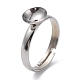 Adjustable 304 Stainless Steel Finger Rings Components STAS-E163-97P-5