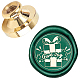 Wax Seal Brass Stamp Head AJEW-WH0127-15G-1