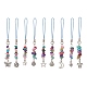 7 Chakra Synthetic Turquoise Beads Mobile Phone Strap HJEW-JM00931-1