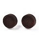 Orecchini a bottone rotondi piatti in legno tinto con 304 perno in acciaio inossidabile da donna EJEW-TAC0021-13-2