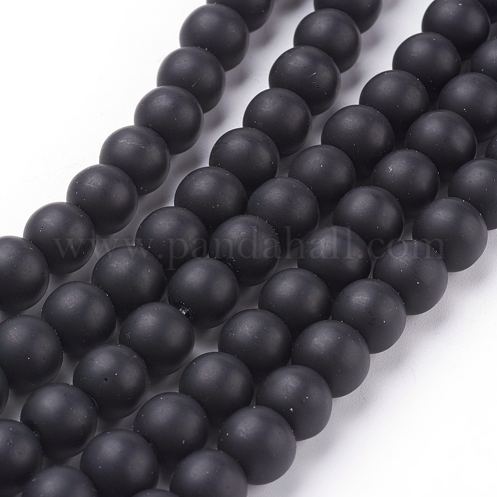 Wholesale Synthetic Black Stone Beads Strands - Pandahall.com