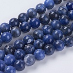 Natur Sodalith Perlen Stränge, Runde, 8 mm, Bohrung: 1 mm, ca. 48 Stk. / Strang, 15.75 Zoll