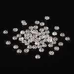 Messing Perle Kappen & Kegel Perlen, Platin Farbe, 6x1.5 mm, Bohrung: 0.8 mm