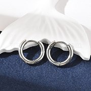 Серьги-кольца Huggie Hoop из нержавеющей стали 201 MAK-R021-15mm