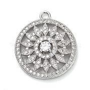 Латунные микро проложить кубического циркония подвески KK-L229-074P