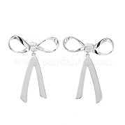 Серьги-гвоздики из латуни с бантом для женщин KK-Z038-23P