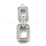 Латунные микро проложить кубический цирконий подвеска KK-L228-16P