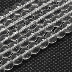 Imitare cristallo austriaco rotonde fili di perline, grado aa, chiaro, 6mm, Foro: 1 mm, circa 68pcs/filo, 15.7 pollice