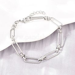 Schmucksets aus Büroklammerketten aus Edelstahl 304 (Armband & Halskette)&nbsp;SJEW-L199-02P