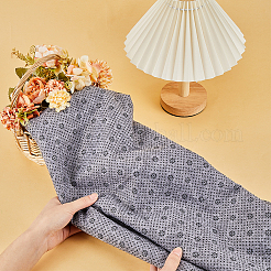 Tessuti antiscivolo in poliestere non tessuto con motivo a fiori di pruno&nbsp;DIY-WH0304-945C
