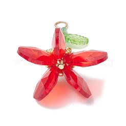 Pendenti a forma di fiore con perline di vetro fatti a mano&nbsp;PALLOY-MZ00742-05