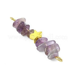 16 pièce de 16 styles de perles de pierres précieuses mélangées avec des breloques de connecteur en forme d'étoile en laiton&nbsp;PALLOY-JF03064-02