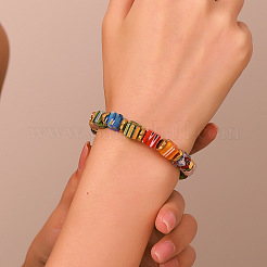 Millefiori-Armbänder aus Glasperlen für Damen&nbsp;WGC5980-01
