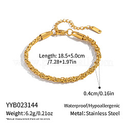 304 Edelstahl Singapur Kettenarmbänder für Damen&nbsp;AF5599-1