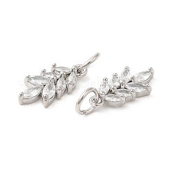 Ciondoli in ottone con placcatura a cremagliera con pavé di zirconi&nbsp;KK-Z026-02P
