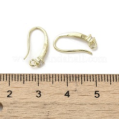Micro ottone spianare zirconi orecchino ganci&nbsp;KK-C048-13D-G