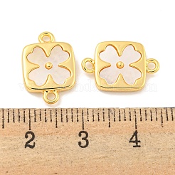 Natürliche Muschelblumen-Verbinder-Anhänger&nbsp;X-KK-P275-03G