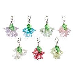7 pièce de décorations de pendentif en perles d'imitation en plastique ABS et en acrylique&nbsp;HJEW-JM02882