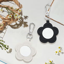 2 pendentif décoratif en cuir PU 2 couleurs&nbsp;HJEW-CL0001-16A