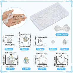 Kit fai da te per realizzare braccialetti con perline di vetro galvanizzate&nbsp;DIY-SP0002-88A