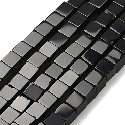 Natürliche schwarze Onyxperlenstränge&nbsp;G-Z110-J01-4x4mm