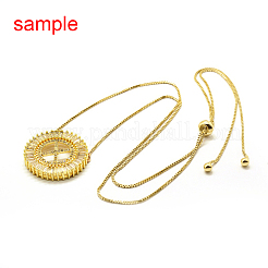 Micro ottone spianare zirconi pendenti rettangolo&nbsp;ZIRC-M087-10-NR