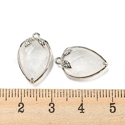 Pendentifs à facettes en cristal de quartz naturel&nbsp;G-M431-06P-09