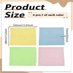 4 Stück 4 Farben Mikrofaser-Brillenreinigungstuch&nbsp;AJEW-LP0002-91