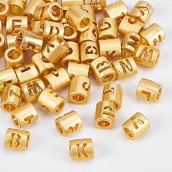 52 Stück Buchstabenperlen aus Legierung in 26 Stilen&nbsp;FIND-OC0001-08G